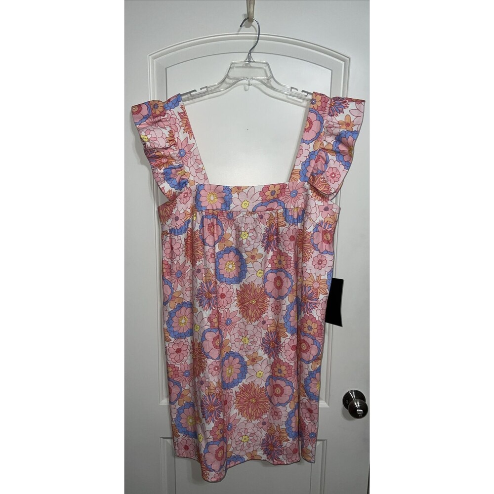 TUCKERNUCK NWT Wimberly Folly Floral Hazel Flutter Sleeve Dress, Multicolor, XL